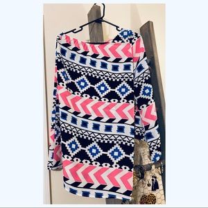 Dorothy | Tribal Print | Single Sleeve Mini Dress